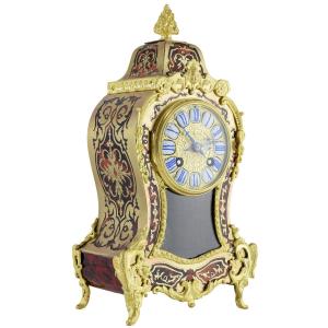 Cartel Clock Tortoise Shell Marquetery