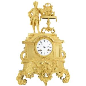 Clock Mercury Gilded Bronze 1850