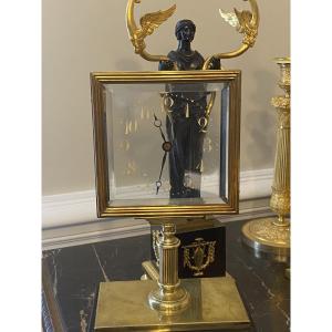 Square Mystery Clock Circa 1865