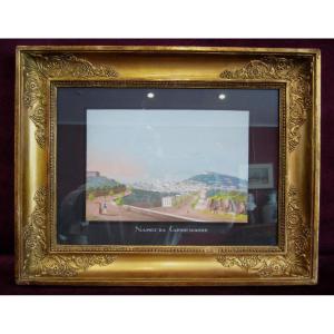 Neapolitan Gouache "napoli Da Capodimonte"