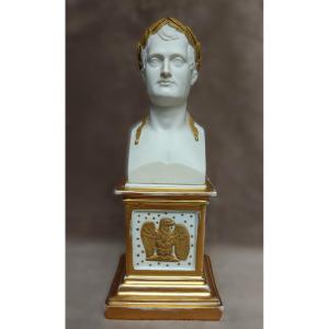 Bisque Bust Of Napoleon On A Porcelain Base