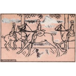 Riders On A Stroll - Bernard Boutet De Monvel