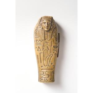 Bronze Pocket Emptier With Egyptomaniac Decoration, Circa 1930