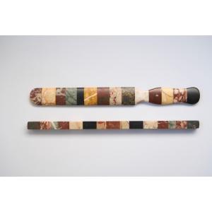 Two Rulers Made From Marble Samples, 19th Century