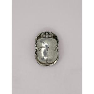 Silver Egyptomania Scarab, Circa 1970