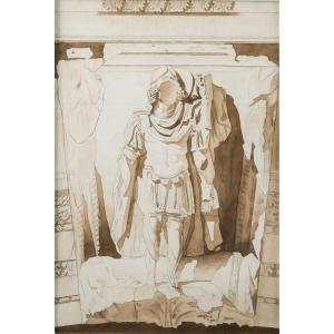 French School, Early 19th Century - Relief Of An Antique Sculpture