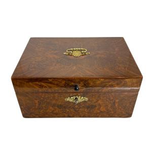 Late Biedermeier Box, Walnut And Walnut Burl, Austria, Circa 1850