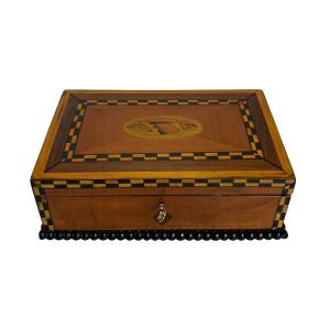 Historicism Box, Birch, Marquetry, Shell Inlay, Germany, Circa 1880