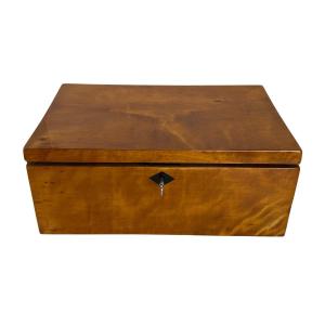 Late Biedermeier Casket, Solid Birch, Northern Germany, Circa 1840
