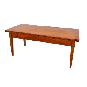 Biedermeier Extendable Table, Cherry And Chestnut Wood, France, Circa 1820