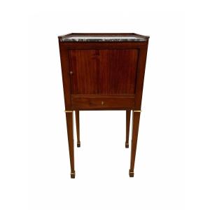 Small Cabinet Or Nightstand, Mahogany And Brass, France Circa 1820