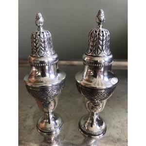 Pair Of Louis XV Style Silver Sprinklers