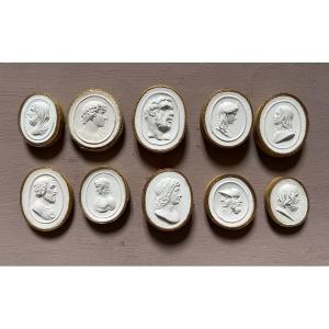 Set Of 10 Plaster Impressions Late 18th Century Early 19th Century