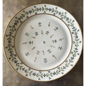 Set Of 10 Porcelain Pieces Manufacture De Monsieur , Clignancourt,barbeaux Circa 1785