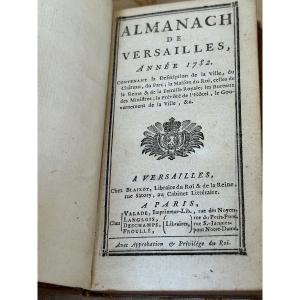 Almanach De Versailles Year 1782