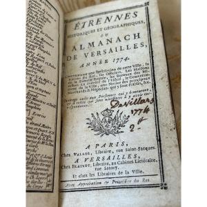 Almanach De Versailles Year 1774