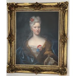 Presumed Portrait Of Françoise Marie De Bourbon School Of Nicolas De Largillierre Circa 1710 1720