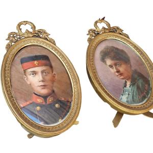 Miniatures Pendant Piano Frame 1918 Gustave Helinck