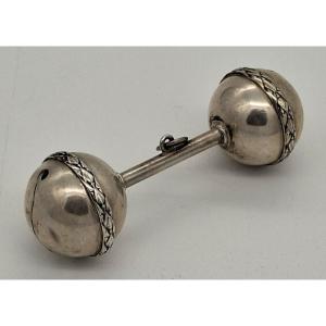 Double Silver Plated Rattle 19th Century