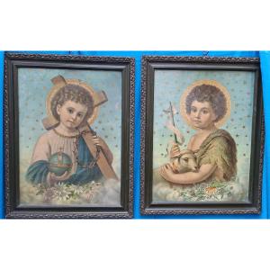Early Twentieth-century Chromo Pendants With A Gentle Touch.