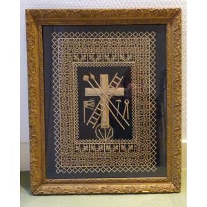 Single Piece Lace, Arma Christi And Paperolles