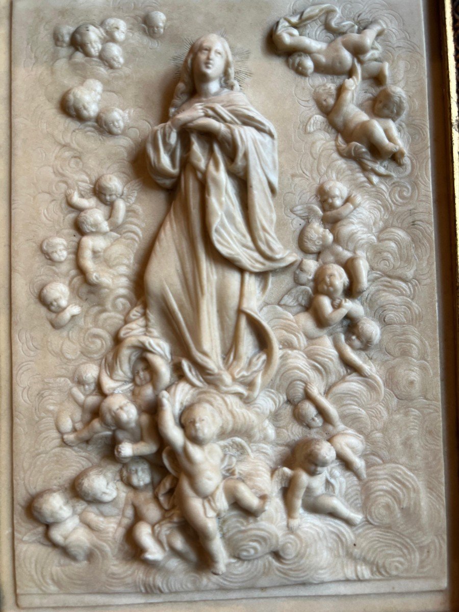 Bassorilievo raffigurante Madonna. Sud Italia, metà XIX sec. -photo-2