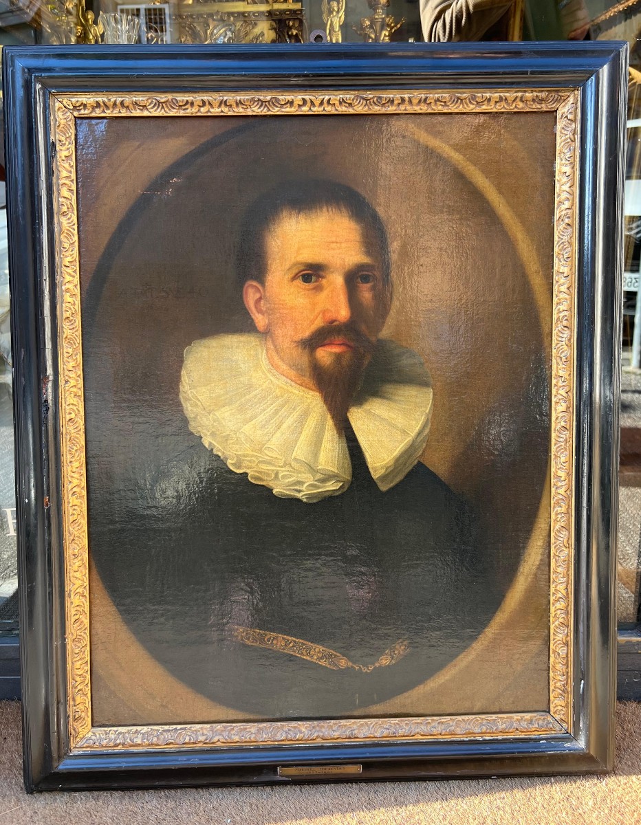Ritratto di gentiluomo, olio su tela, attribuito a Michiel Jansz Van Mierevelt