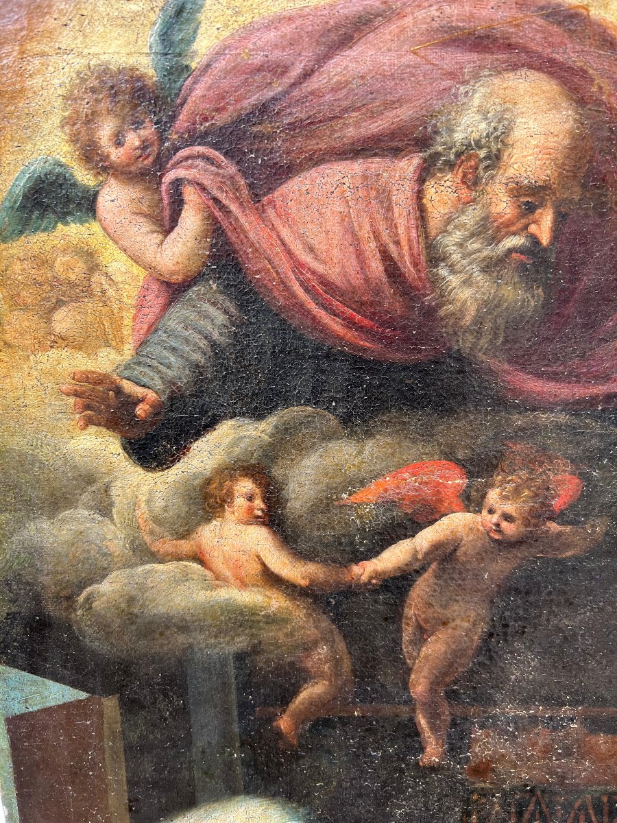 "Annunciazione", olio su tela. Ambito di Cristofano Allori. Firenze, inizio XVII secolo-photo-4