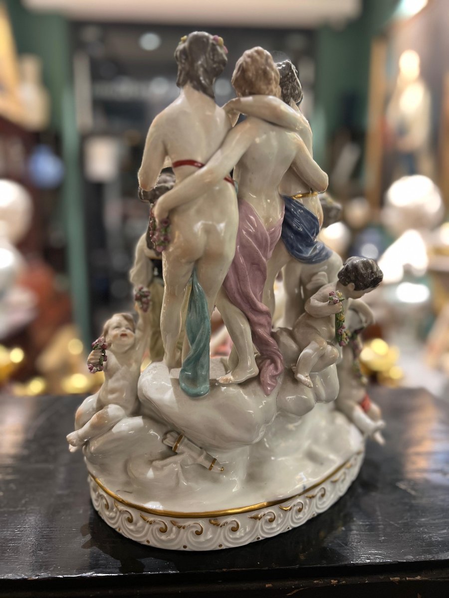 Gruppo di figure in porcellana "Venere e le Muse". Samson, XIX secolo-photo-4
