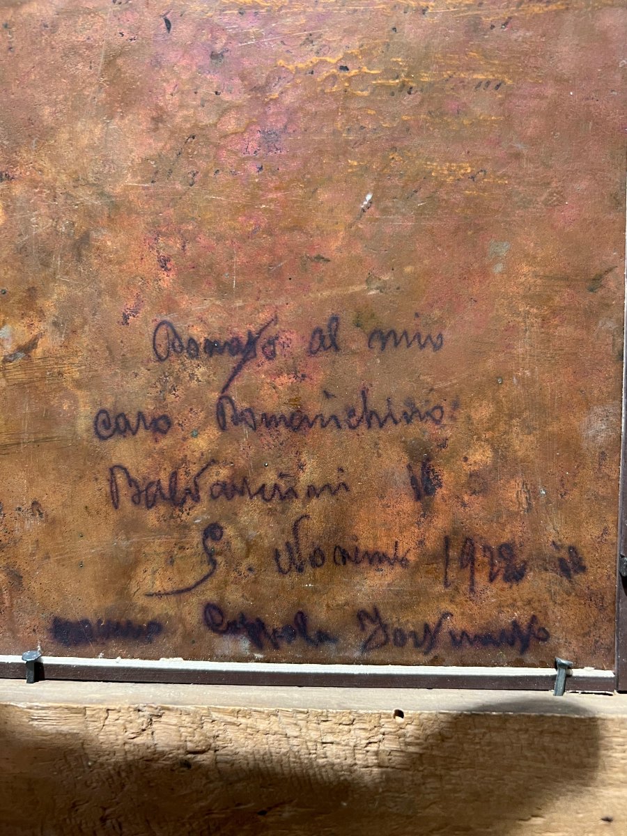 Dipinto su rame raffigurante San Domenico. Inizio XVIII secolo-photo-4