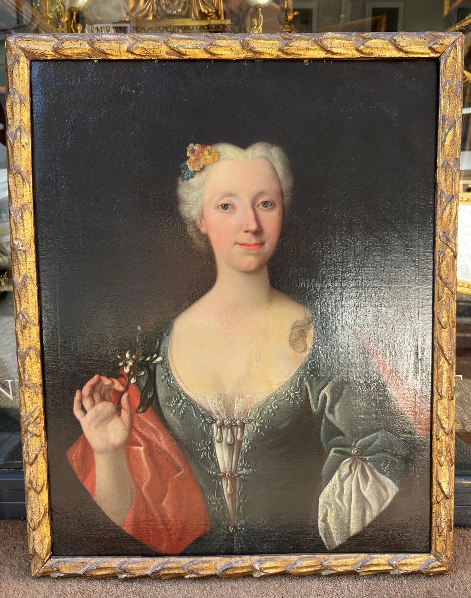Ritratto di dama inglese. Olio su tela. Inizio XVIII secolo