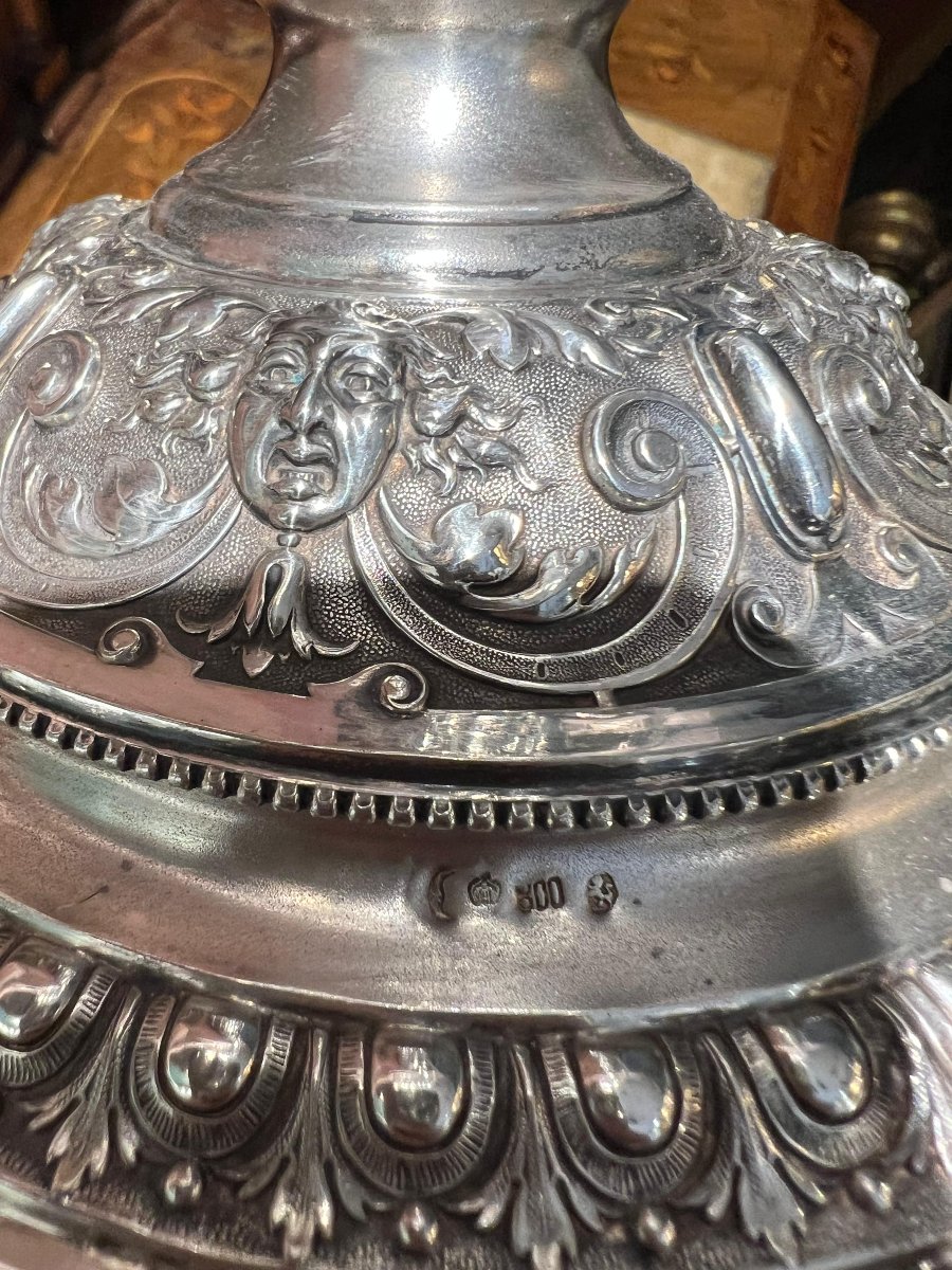 Alzata in argento e cristallo. Germania, fine XIX secolo-photo-4