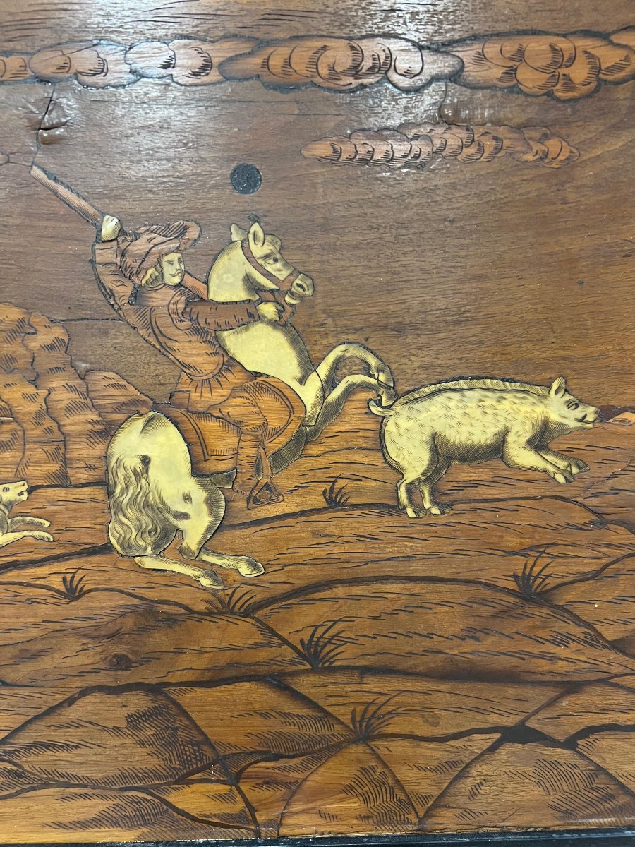 Pannello decorativo intarsiato. Lombardia, primi Ottocento-photo-3