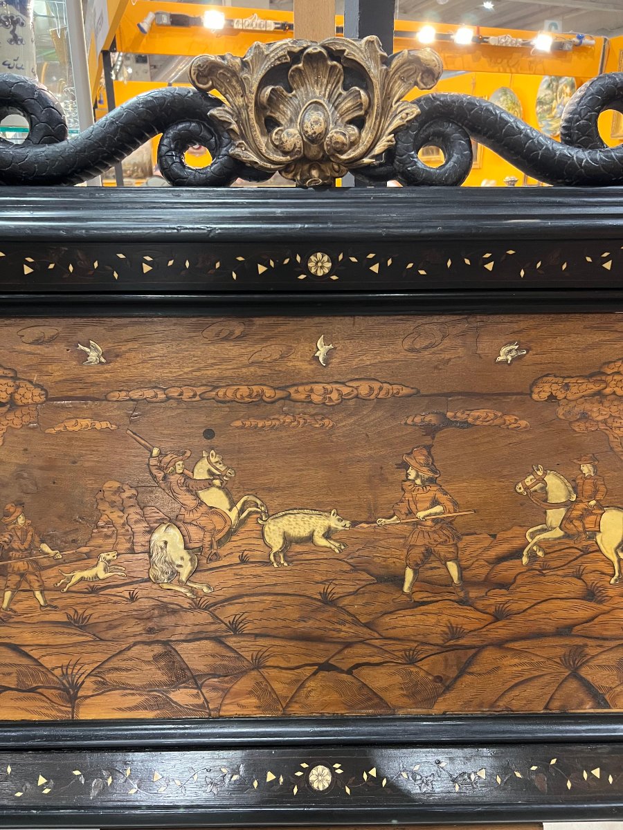 Pannello decorativo intarsiato. Lombardia, primi Ottocento-photo-2