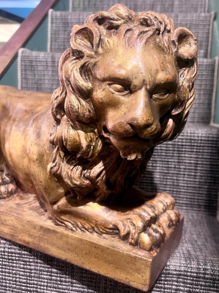 Scultura in legno scolpito e dorato. Venezia, XIX secolo.-photo-2