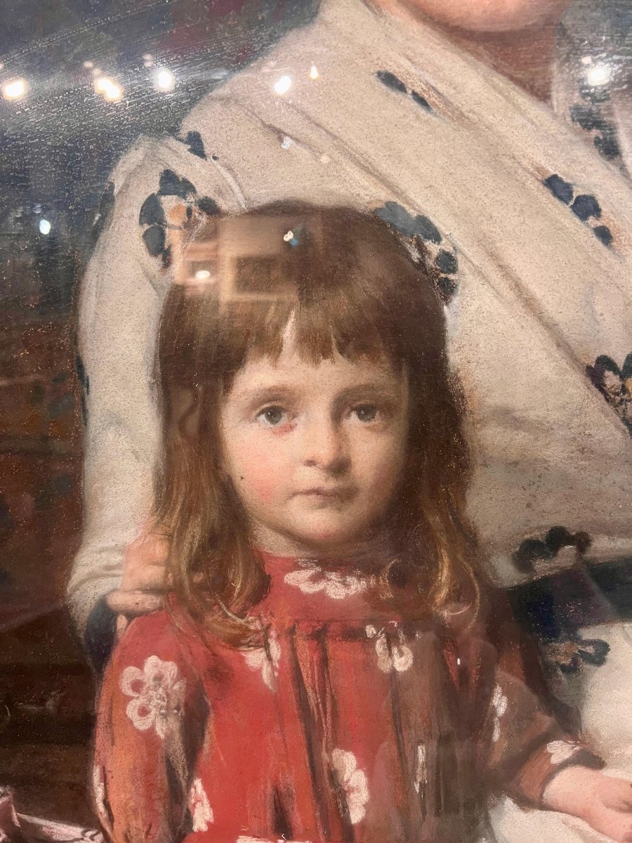 Pastello su carta firmato Giacomo Grosso. Torino, 1890-photo-1