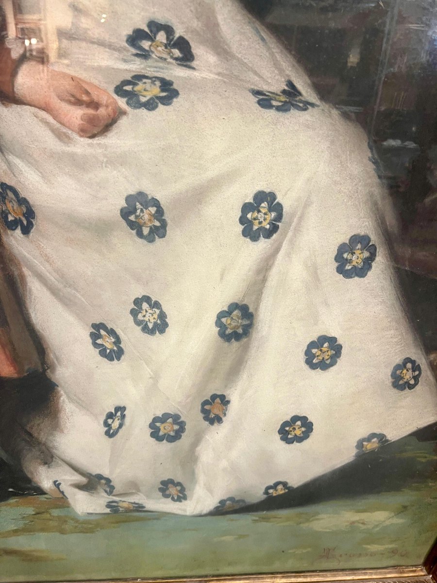 Pastello su carta firmato Giacomo Grosso. Torino, 1890-photo-2