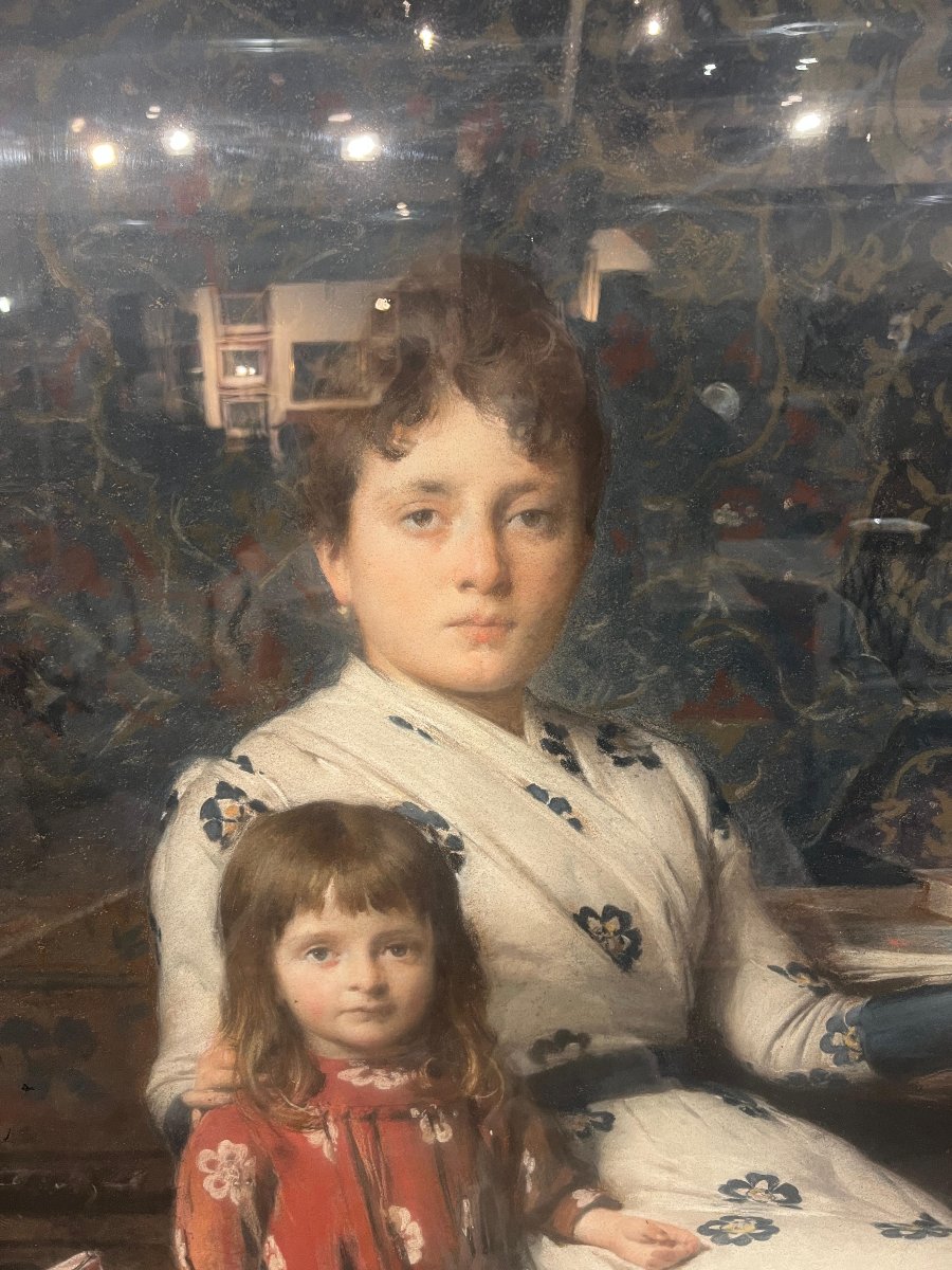 Pastello su carta firmato Giacomo Grosso. Torino, 1890-photo-5