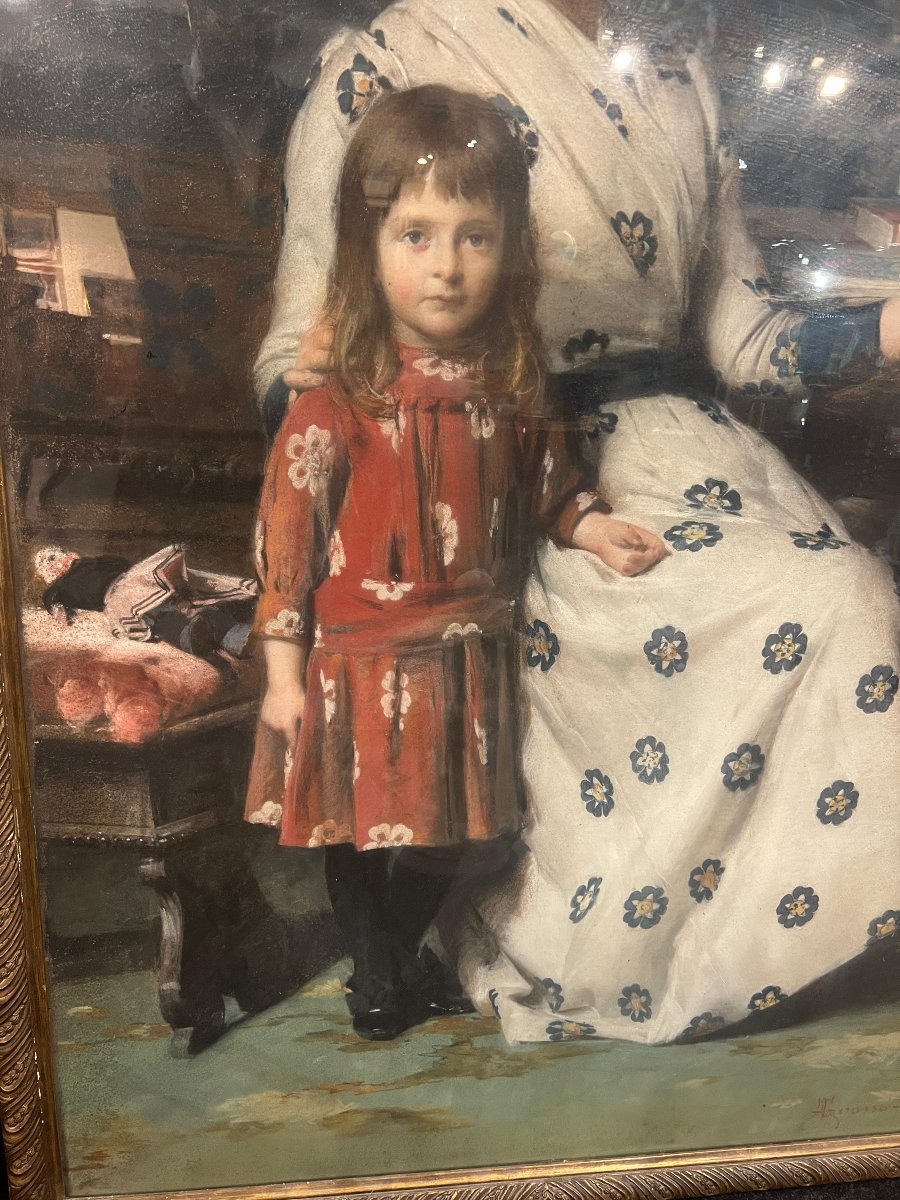 Pastello su carta firmato Giacomo Grosso. Torino, 1890-photo-6