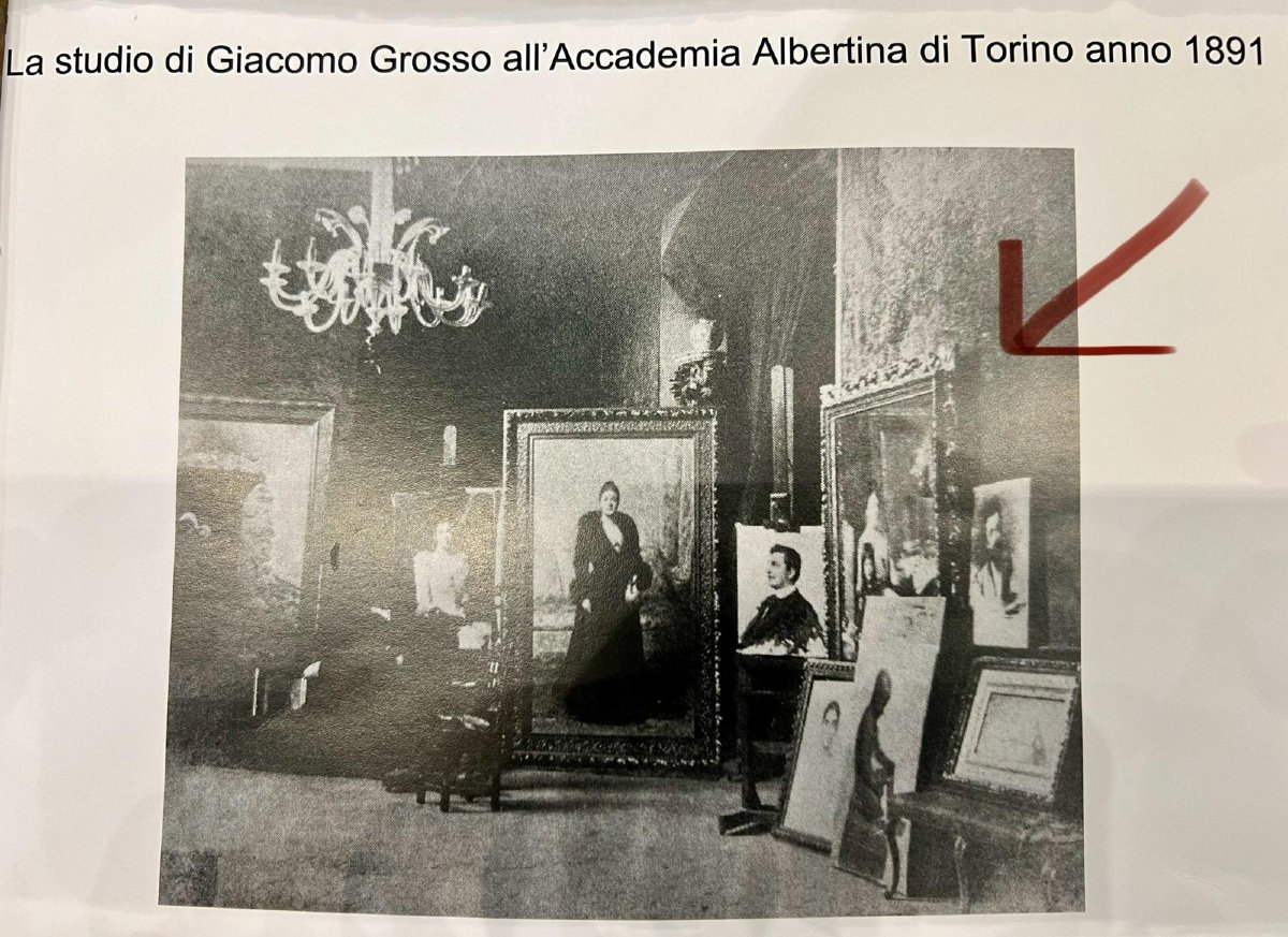 Pastello su carta firmato Giacomo Grosso. Torino, 1890-photo-8
