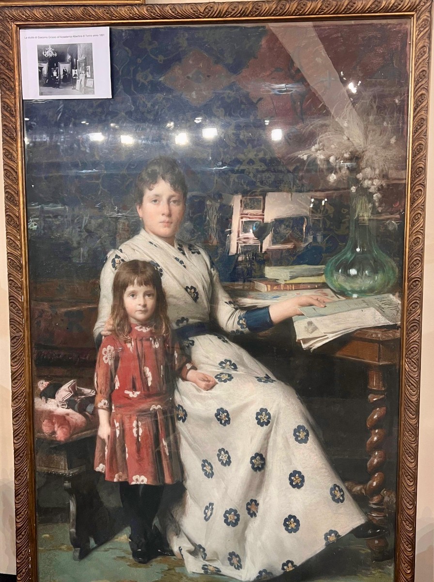 Pastello su carta firmato Giacomo Grosso. Torino, 1890