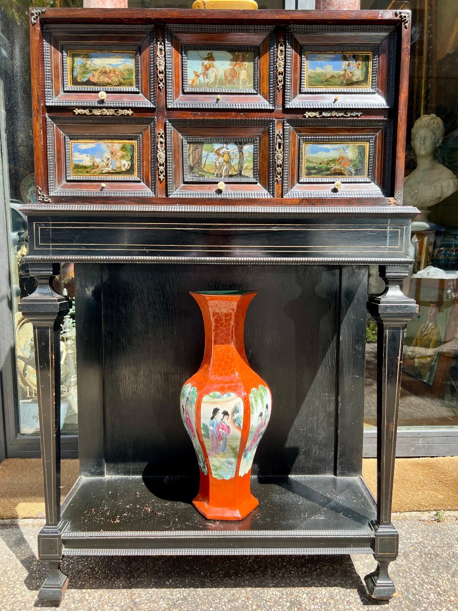 Monetiere con dipinti sottovetro. Italia, metà XVIII secolo-photo-2