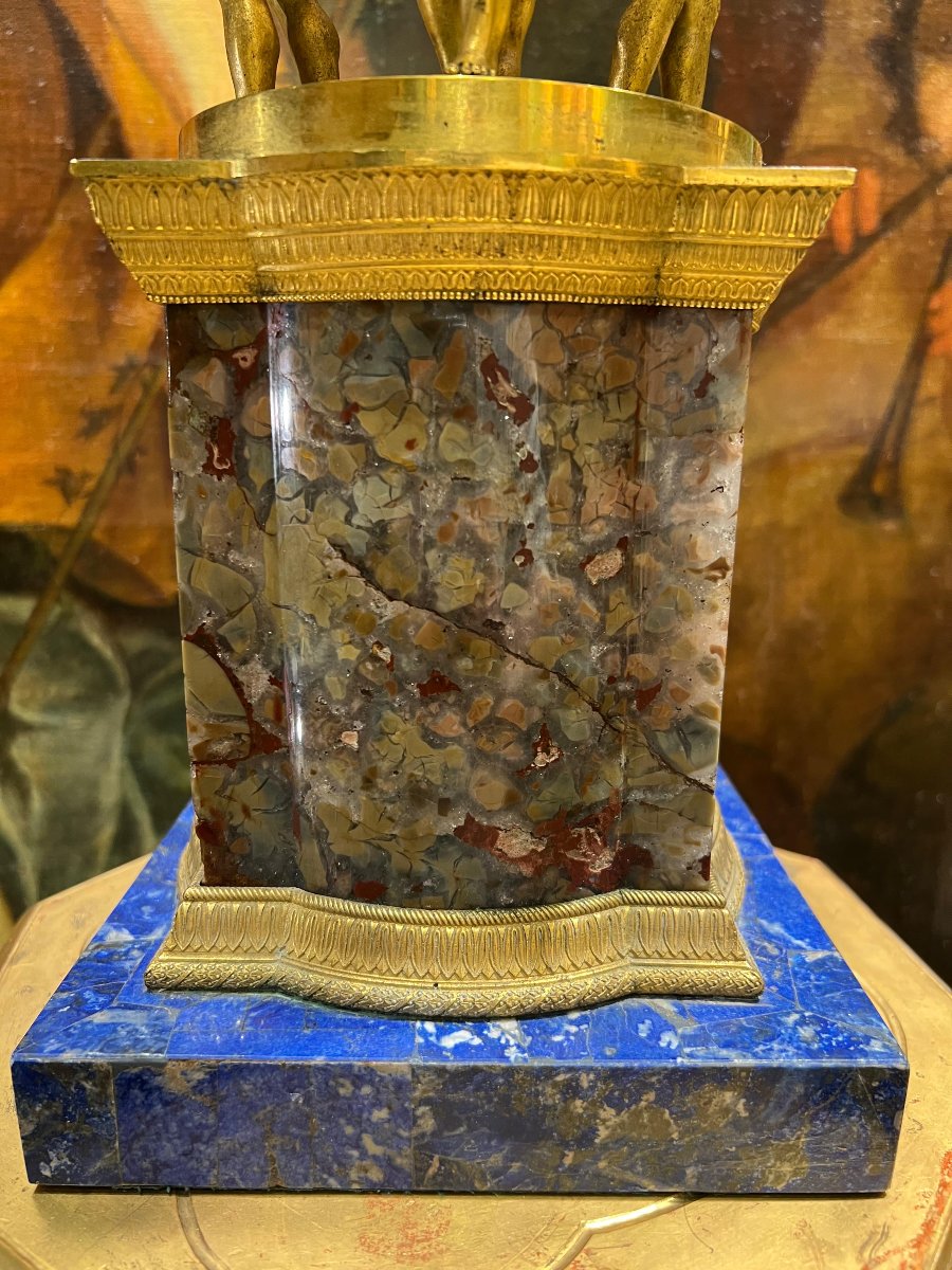 Alzata in bronzo dorato e pietre dure. Roma, Napoleone III-photo-3