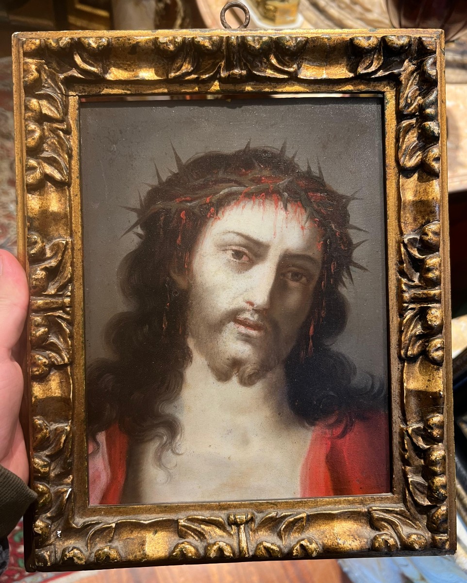 Ecce Homo olio su rame. Italia, XVII secolo 