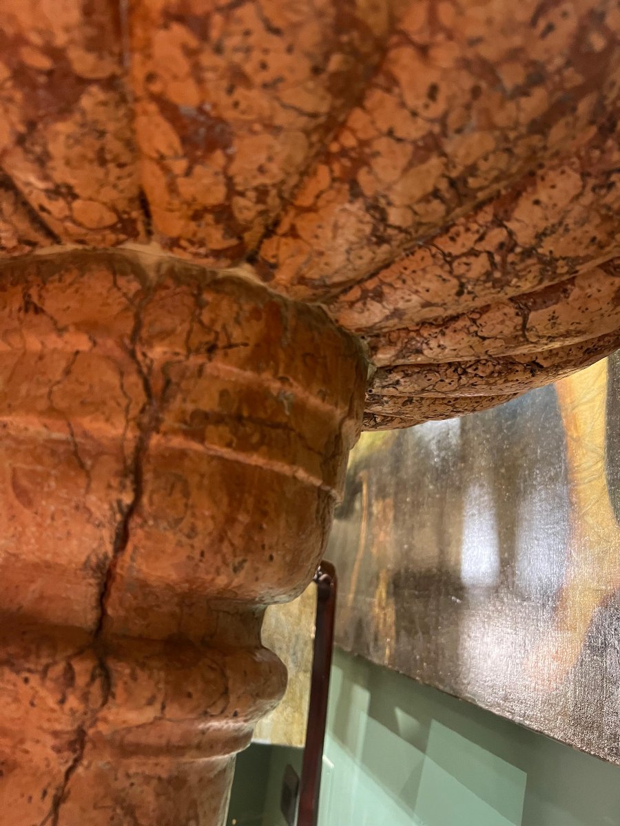 Acquasantiera in marmo rosso di Verona. Italia, XVII secolo-photo-2