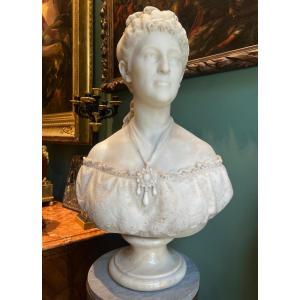 Busto in marmo "Margherita di Savoia", 1870
