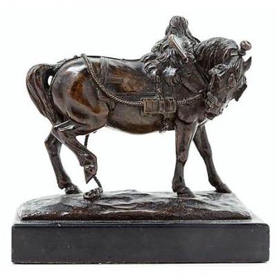 Harnessed Workhorse By Théodore Gechter (1796-1844)