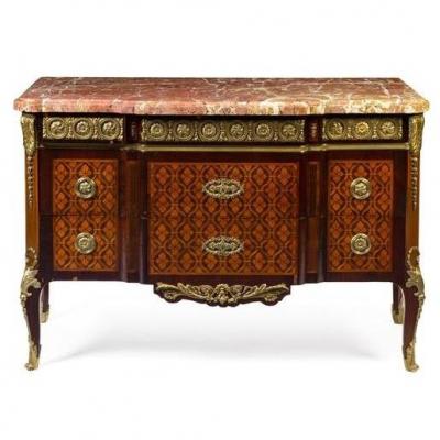 Transitional Style Commode From The Riesener Model, Executed In The Late 19th Century