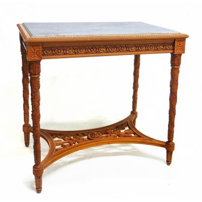 Louis XVI Style Table In Lemon Tree By Honoré Dufin (? -1892)