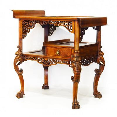 Japanese Style Pagoda Table Attributed To The Parisian Society, Daï-nippon